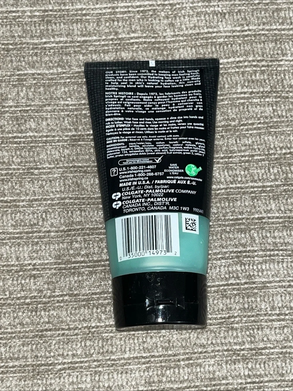 3 pack Irish Spring Signature hydrating face wash for men 5poz each tube New